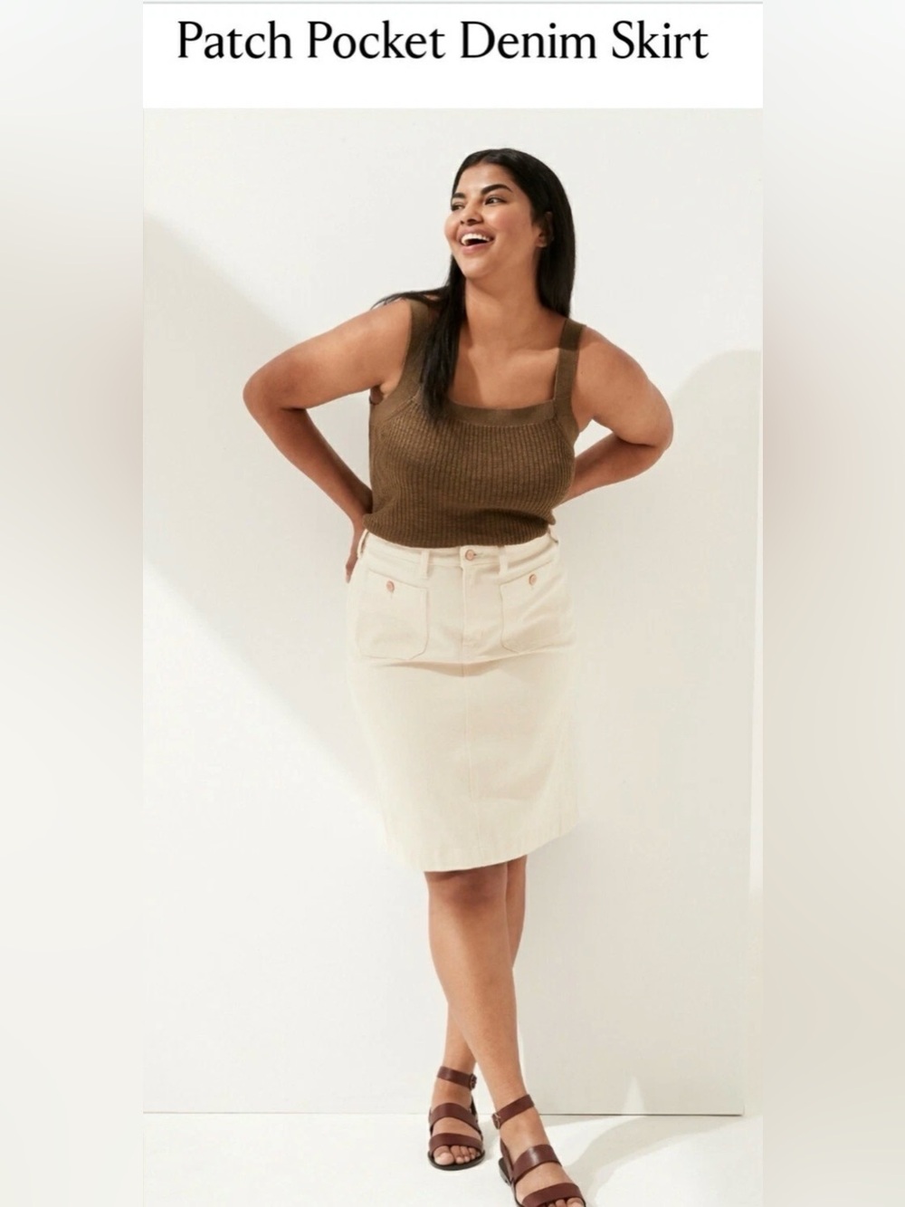 Banana Republic Patch Pocket Denim Skirt- size 8
